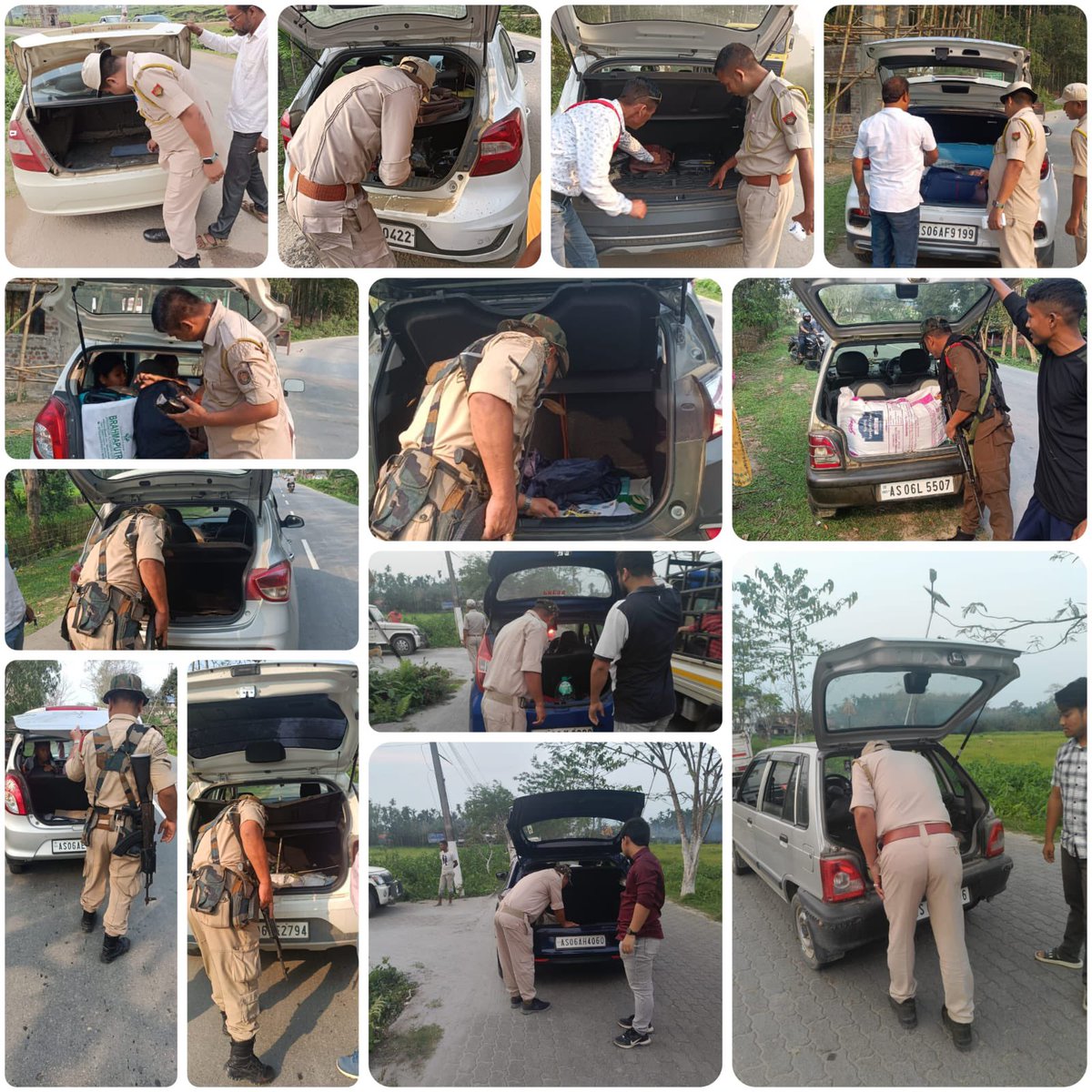 Naka checking continuing across the district for peaceful GPE-24. @CMOfficeAssam @assampolice @DGPAssamPolice @gpsinghips @HardiSpeaks @dc_dibrugarh