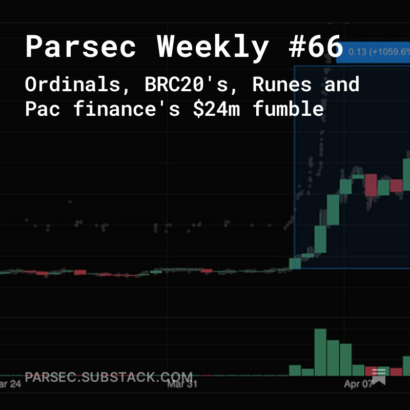 A quick update on the Ordinals ecosystem and Pac Finance's $24m liquidation parsec.substack.com/p/parsec-weekl…