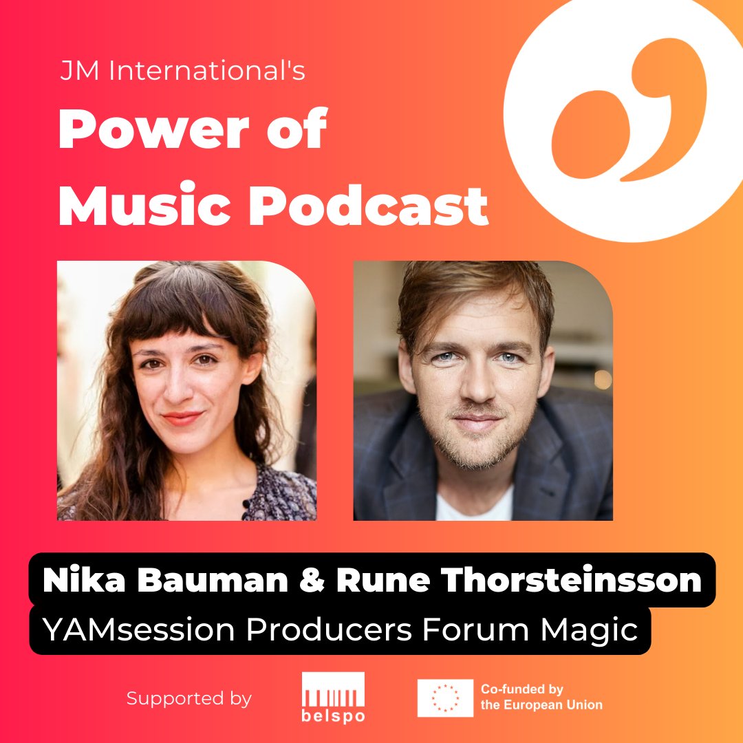 🎟️In Ep 42, we talk to the artistic duo selected for the 2023 YAMsession Producers Forum in Brazil. Nika Bauman and Rune Thorsteinsson discuss young audiences, community and the magic in the musical world! 📢 Link to the episode: ow.ly/uITO50ReZhW #podcast #powerofmusic