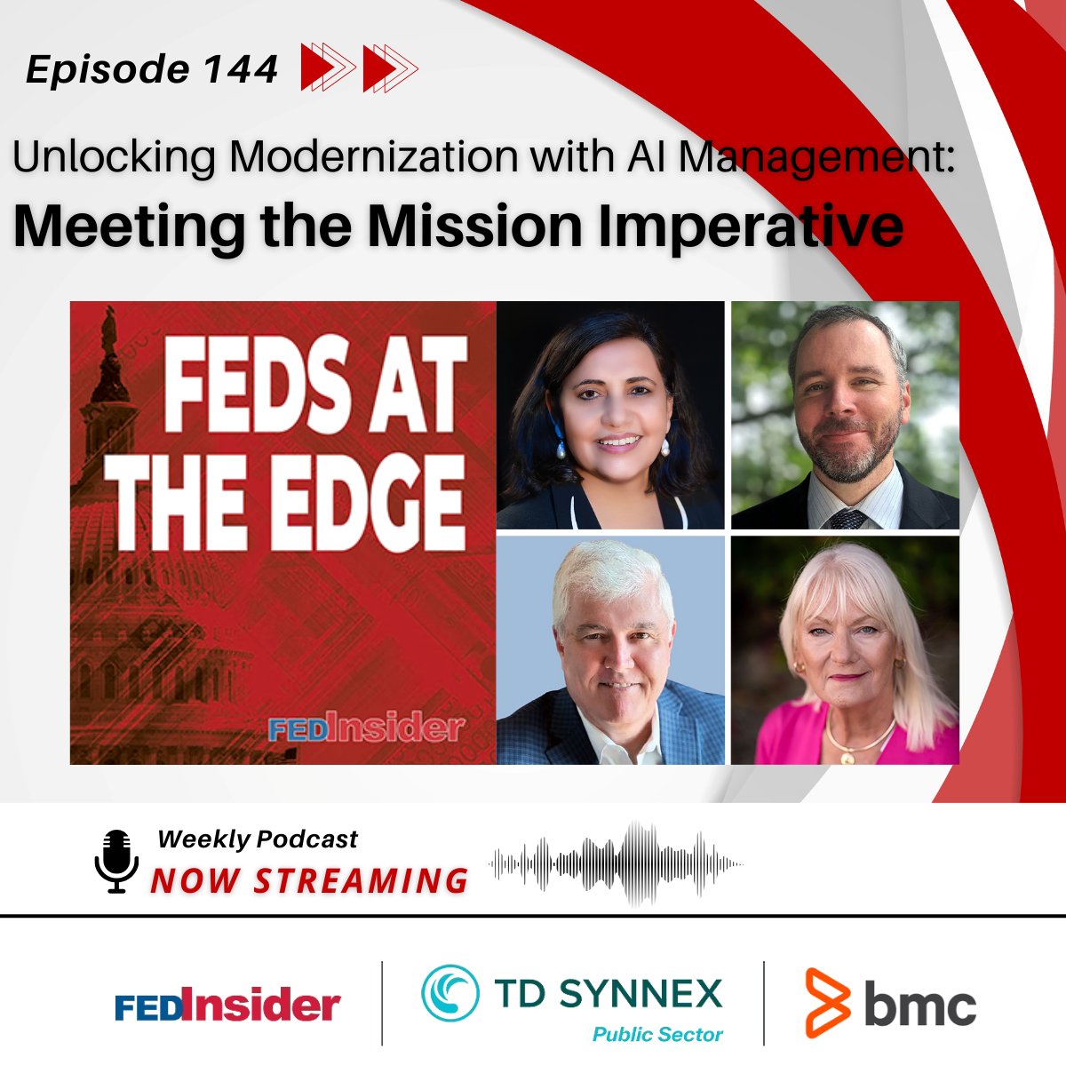 In @FedInsider latest #FATE podcast,we showcase two of the biggest issues agencies face while implementing AI; legacy systems & managing risks, and how leaders are tackling them with @USPS @USGAO @BMCSoftware Listen now: tinyurl.com/4rc2ja72 @PegHosky @TDSYNNEX