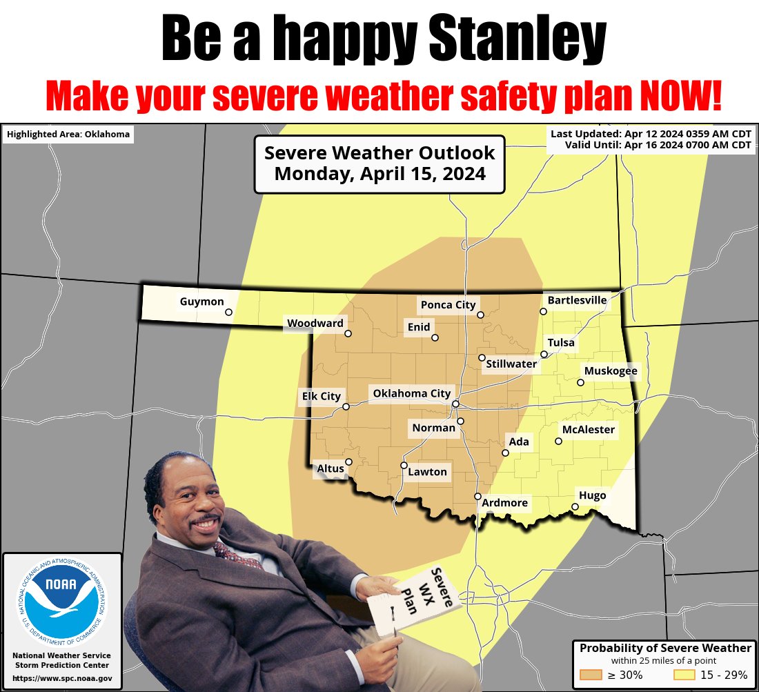 Hey, even if it fizzles, we'll then be ready for the next time. You don't want to be that person that says 'Don't care,' only to REALLY care when a tornado warning pops up for your county, right? ticker.mesonet.org #okwx #okmesonet