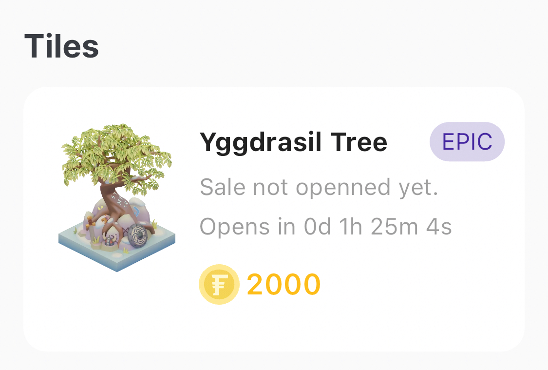 Are you ready for the monthly tree sales 👀 Viking treeee ⚔️ Starts in 1h ⏳