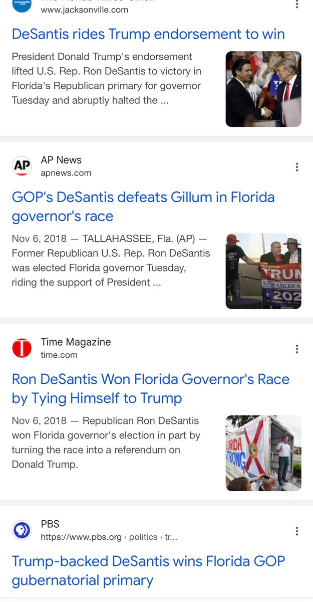 @LibertyShindig I think you should remember who helped win him the Governorship. 
And it took DeSantis $58 million to get just 23,000 votes in the Iowa caucus. 
Ron took big establishment money to run, he way over estimated his National support vs Trump’s.