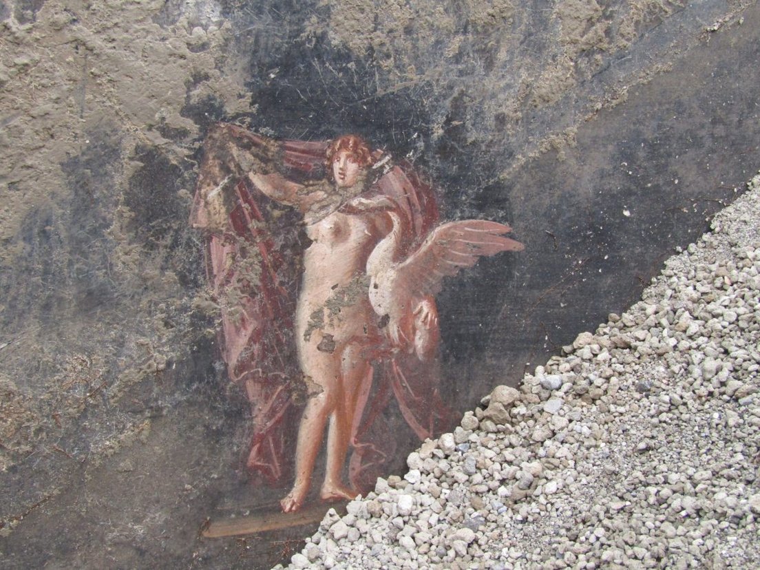 guazucua's tweet photo. #Pompeya  Descubren una sala de banquetes decorada con frescos inspirados en la guerra de #Troya
El tema dominante de las pinturas es el heroísmo, tanto "en las representaciones de parejas de héroes y divinidades de la guerra de Troya, como del destino
@pompeii_sites https://t.co/314YFDot3e