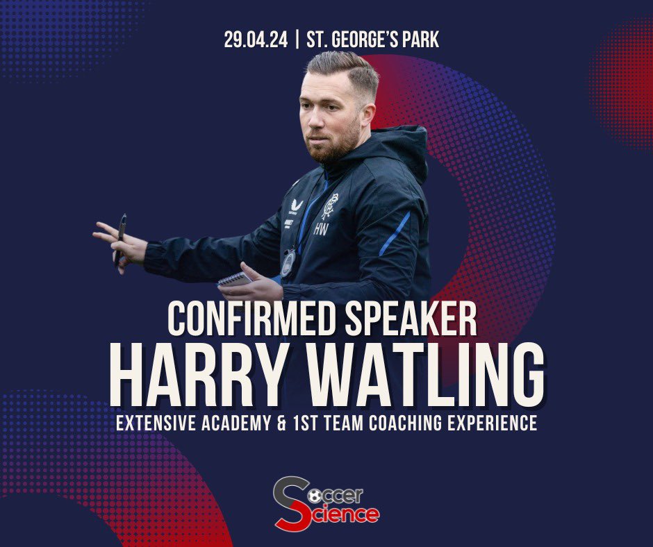 🚨 SPEAKER ANNOUNCEMENT 🚨 We’re very excited to announce that Harry Watling, formerly of QPR & Rangers, will be joining the Head Coach panel discussion at the 2024 Soccer Science conference. 🗓️ 29/4/2024 📍St. George’s Park 🎟️ shorturl.at/cwUZ0