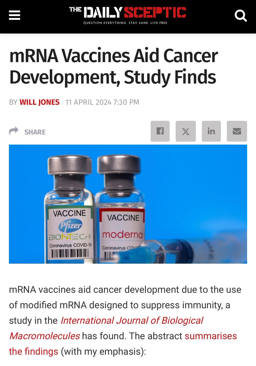Lipid nano particle mRNA platform should be suspended indefinitely “Evidence is provided that adding 100% of N1-methyl-pseudouridine (m1Ψ) to the mRNA vaccine [as with the Pfizer and Moderna vaccines] in a melanoma model stimulated cancer growth and metastasis, while…