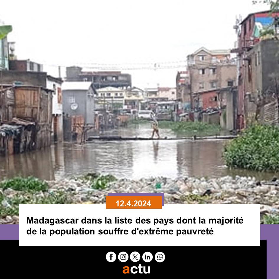 🇲🇬 fait partie aux côtés du Mozambique, de la Tanzanie, de l'Ouganda, de l'Ethiopie, du Kenya, des pays des plus pauvres de la planète. D'après le rapport Africa's Pulse publié au début du mois d'avril, ces pays concentrent 60% de la population la plus pauvre dans le monde.