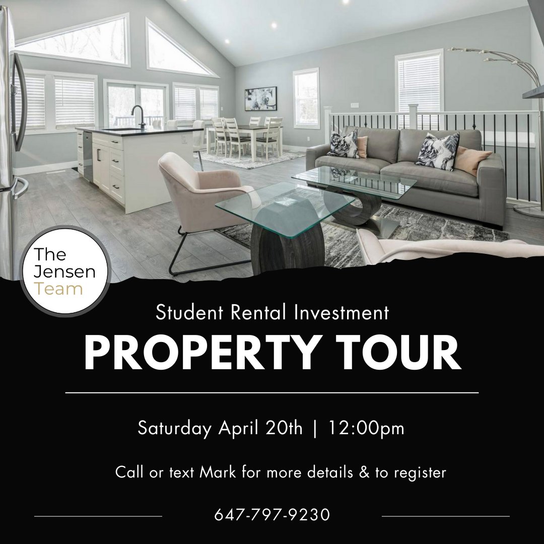 🔑🏡Ready to explore the potential of student rental investment properties? Call or text Mark to register 647-797-9230.
#InvestmentOpportunity #PropertyTour #oakvilleestateagent #OakvilleRealEstate