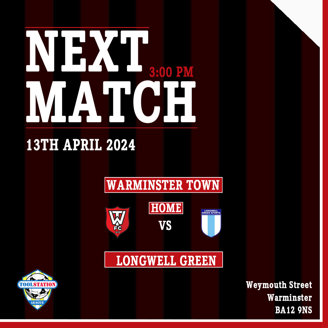 Next Match: Warminster Town vs Longwell Green #warminster #football #soccer #nonleaguefootball #nonleague @tswesternleague