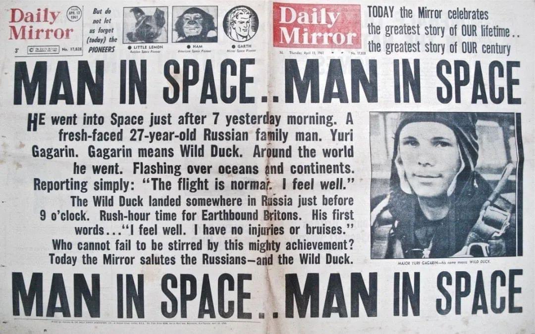 🚀 ¡El hombre ha alcanzado el espacio! Hoy hace 63 años, la noticia: