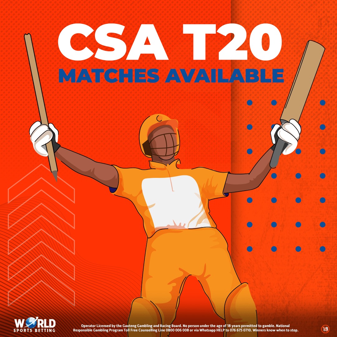 World Sports Betting Western Province are in CSA #T20Challenge action tonight when they take on the North West Dragons #WozaNawe #WSBWP 🧡

Watch & Bet the action LIVE at wsb.co.za

#CricketBestOdds