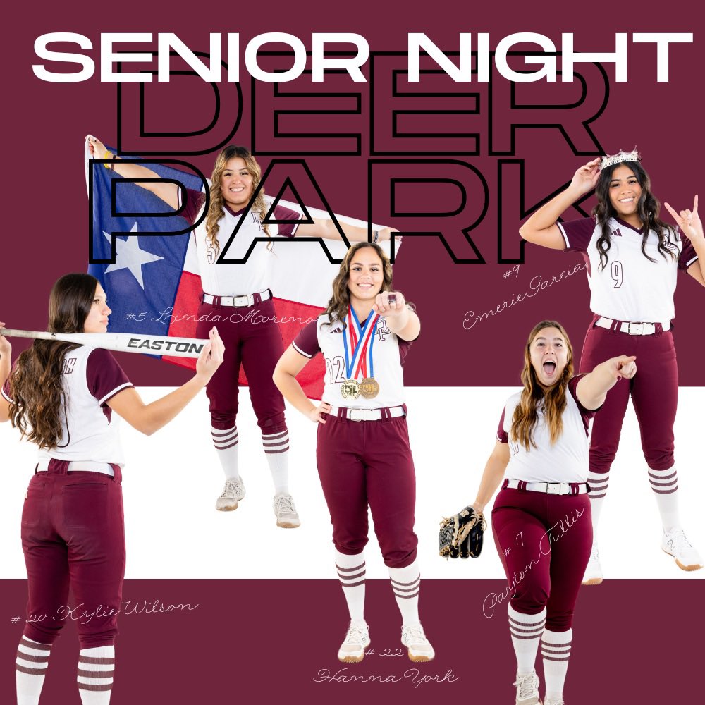 It’s SENIOR NIGHT 🥲

Come out to the park and watch your Deer Park Deer take on the Channelview Falcons at home

JV- 4:30
Varsity- 6

Seniors will be recognized after the Varsity game 🦌

#AndGoDeer