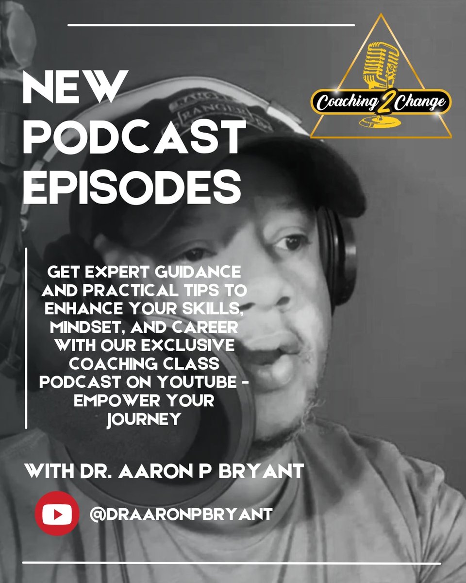 Are you prepared to make a life change? 

The ideal place to start is with 'Coaching 2 Change,' our most recent podcast episode.

Coming soon on my YouTube channel. 

YouTube.com/@DrAaronPBryant

#mentalhealth #justakidfromcompton #PulsePointPath #coaching #coach #coachinglife
