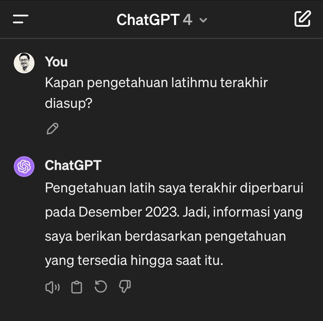 OpenAi memperbarui pengetahuan latih di model ChatGPT-4.