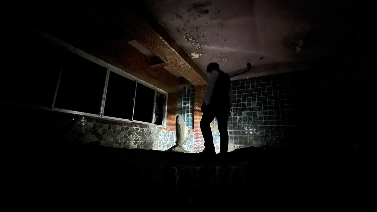 #トリハダ様
#コラボありがとうございました
#誕生日でした
#みなさん祝いくださりありがとうございます
#皆さんも幸あれ
#今回のスポット旧温泉写真
#鯉のモニュメント
#口の中にはキーアイテムなし
#虫なし