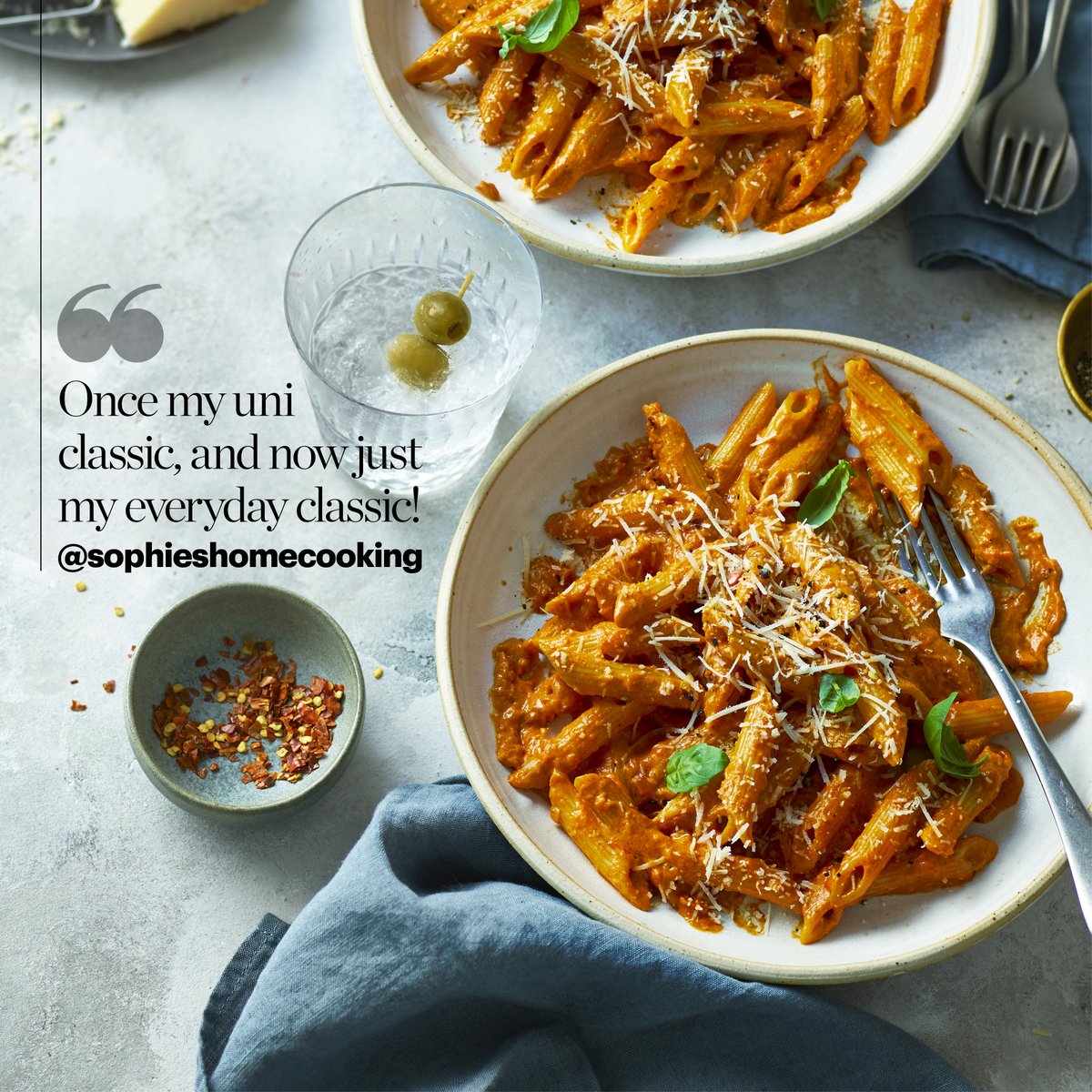 Vodka, with #pasta? Yes, you heard us right! 🤯 In fact, this creamy #tomatosauce has so many of you convinced that this easy dish has shot up the rating charts on our website. Try it for yourself: spr.ly/6016ws1mg