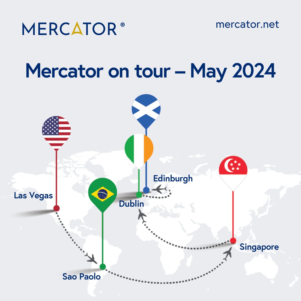 MercatorbyCitco's tweet image. Next month, the Mercator team is going on a world tour for different events, connecting with people about the evolving nature of #EntityPortfolioManagement 🌍 Stay tuned for more information about each event and who to get in touch with to learn more about Mercator!