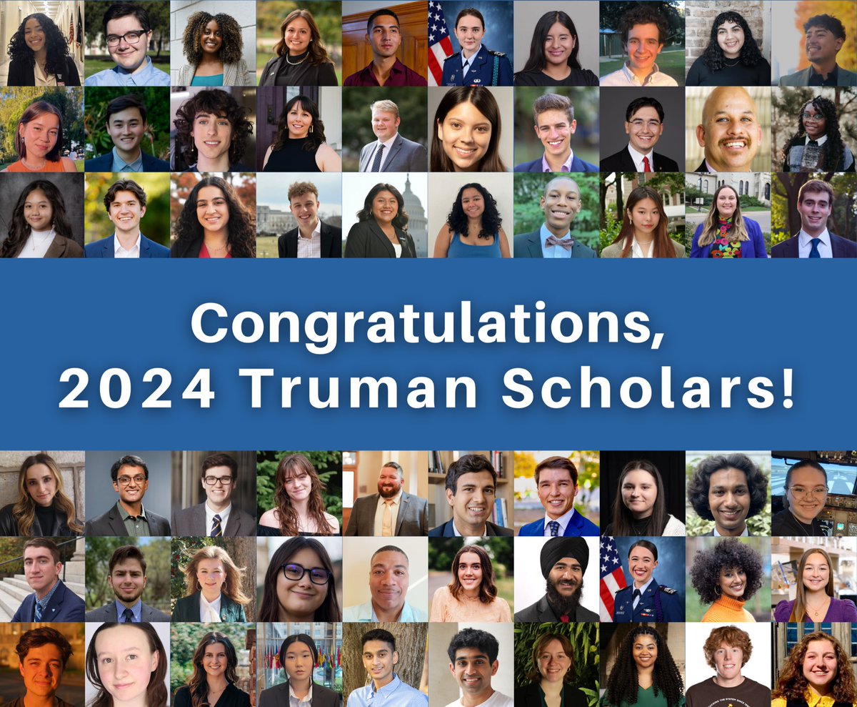Meet the newest members of the #TruFam! Read more about our #Truman24 cohort at the link in our bio🎉