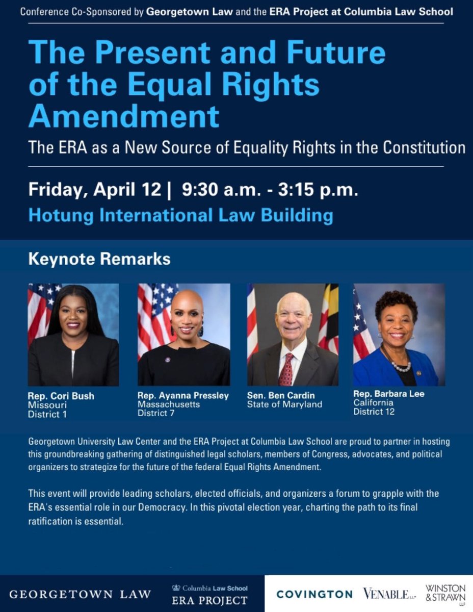 Happening today! Register at law.georgetown.edu/eraconference