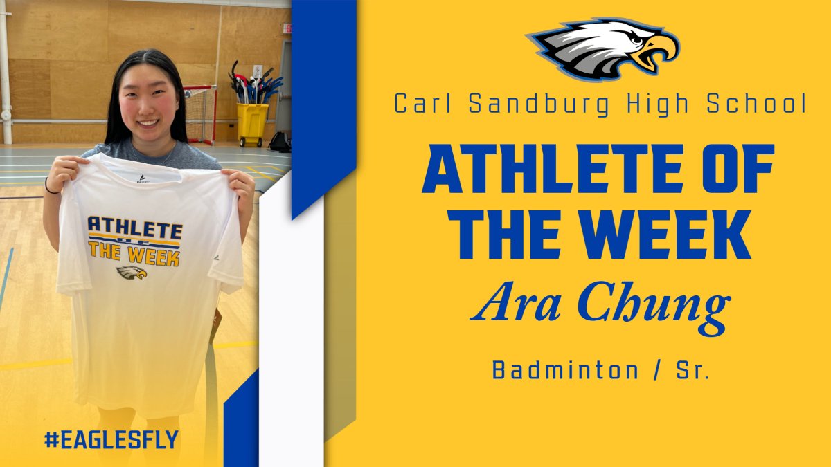 Sandburg Athletics (@eaglesathletics) on Twitter photo Congratulations to Varsity Badminton player Ara C. for being named Athlete of the Week! 🌟🏸 Your dedication, team spirit, and camaraderie make you a shining example of a great teammate! Keep smashing those goals! #EaglesFLY Congratulations to Varsity Badminton player Ara C. for being named Athlete of the Week! 🌟🏸 Your dedication, team spirit, and camaraderie make you a shining example of a great teammate! Keep smashing those goals! #EaglesFLY