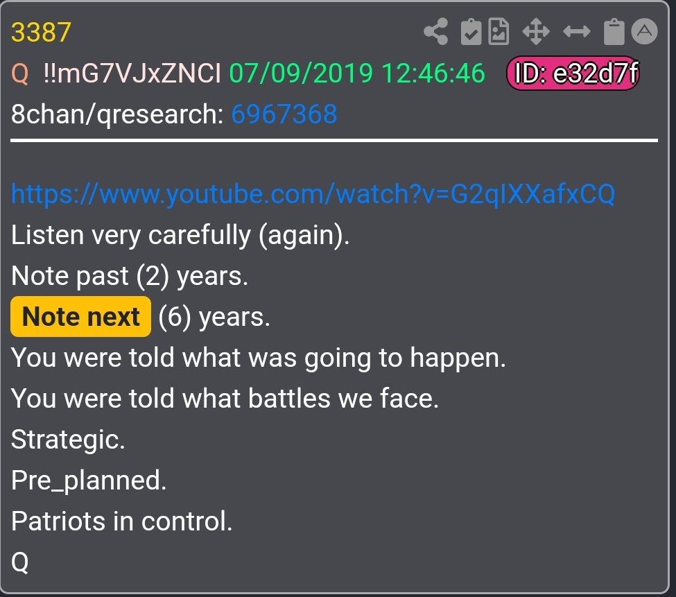 We were told pretty clearly how long this operation would take. Look at the date. Read the drop. This is an 8 year operation. We are in year 7..... Pre_planned.