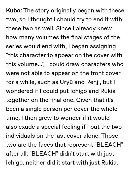 ninohara23's tweet photo. @kaneda471 @stardustgirl323 N’a pas d’importance ? As-tu vraiment lu Bleach ?

Bref sinon Kubo le dit lui même que Rukia est la deuteragoniste, je pense que cet argument suffit https://t.co/udzAc9eQum