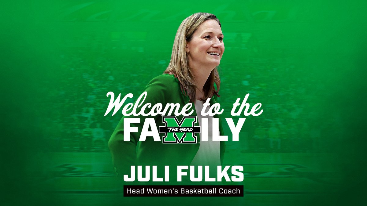 𝙒𝙚𝙡𝙘𝙤𝙢𝙚 𝙏𝙤 𝙏𝙝𝙚 𝙁𝙖𝙢𝙞𝙡𝙮! Marshall Athletics is proud to announce Juli Fulks as the 9th Women's Basketball Coach in program history! 🔗: bit.ly/JuliFulksWBBHe…
