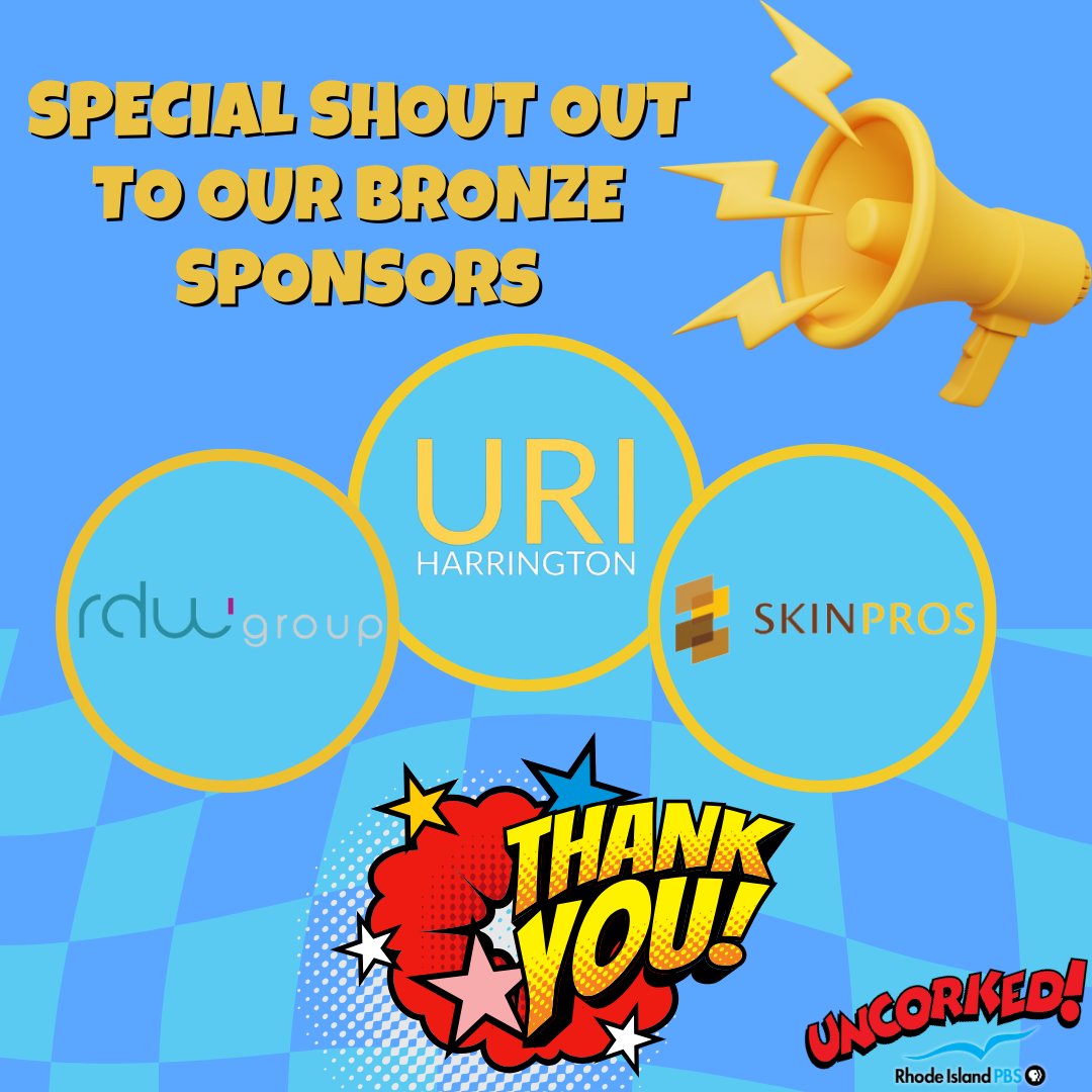 A special shout out to two of our Bronze Sponsors; @RDWGroup, @HarringtonURI, and @SKINPros1! Thank you for your generous contributions to our Uncorked! fundraiser! For more information on Uncorked! click here: bit.ly/Uncorked2024