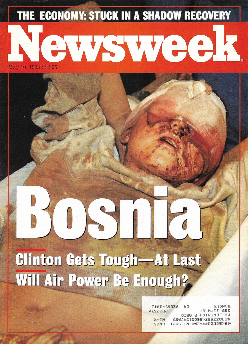 Newsweek, May 1993 issue. 31 years ago the world knew and was very well informed what was about to happen in Srebrenica. Back then it was referred as a ‘slow-motion-genocide’. They could have stopped it! #BosnianGenocide Sead Bekric on the cover photo©Luc Delahaye