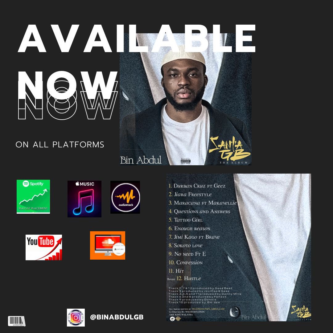 binabdulgb's tweet photo. SANTA GB THE ALBUM 💿 

OUT NOW🌐

Click the link on my bio📌

#binabdulgb #santagb #outnow #afrobeats #newproject #newalbum #afropop #spotify #applemusic #youtube https://t.co/p0QY06PRuI