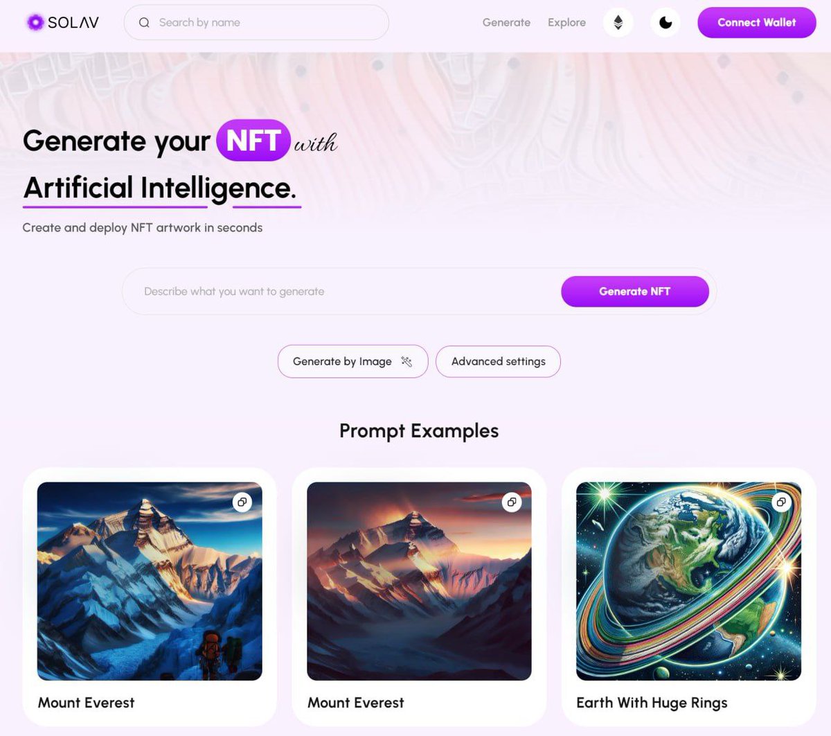 🚀 Exciting News: $SOLAV is on the verge of launching its cutting-edge Generative AI-based NFT Marketplace! 

Explore the Phase 1 milestone featuring an AI-powered NFT generator at app.solav.io. Our innovative model integrates SOLAV tokens for premium features, paving…