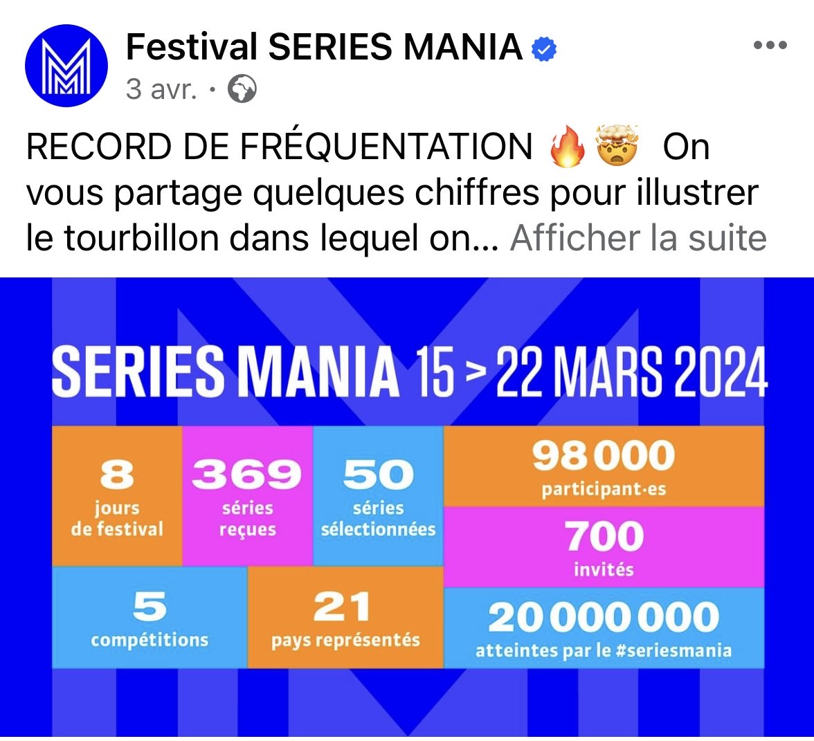 La plus belle édition depuis les débuts de ⁦@FestSeriesMania⁩ ! Merci à toutes et tous 🙏🙏 ⁦@hautsdefrance⁩ ⁦@MetropoleLille⁩ ⁦@lillefrance⁩ ⁦@LeCNC⁩ ⁦@CreditMutuel_NE⁩ et à la formidable équipe du festival ! 🎈🎈