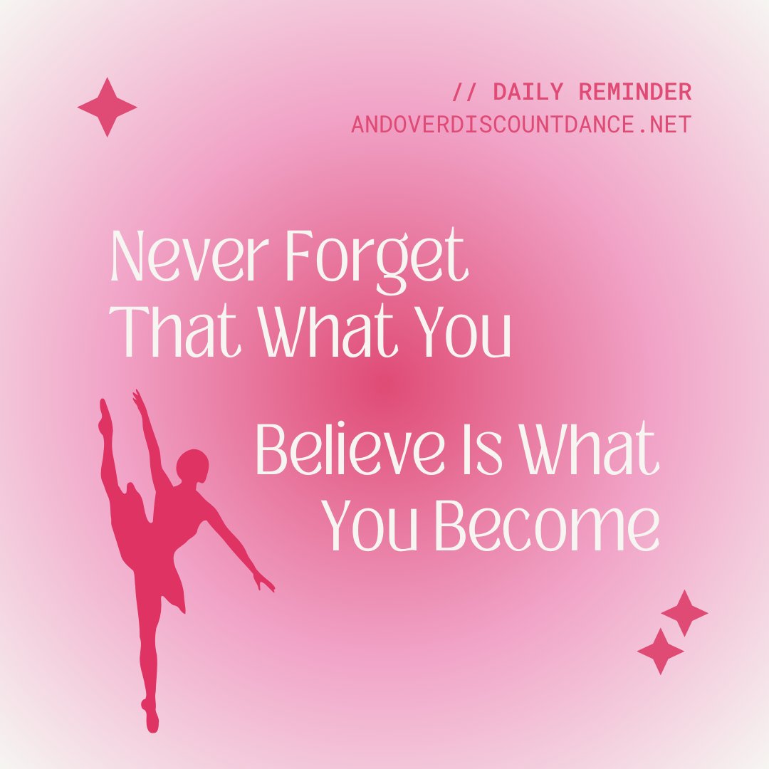 Successful dancers need both the physical tools AND the mental tools to do well. Let us help you with the physical tools, and believe in yourself for the mental ones!! #danceinspiration #mentalhealth #dancer #bigdiscounts #andoverma #lawrencema #dancelife #danceneeds #believe