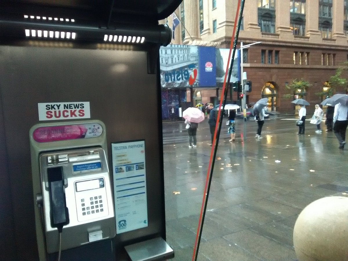 @jonkudelka Absolutely. The only time I've made any effort re Sky is when I *happened upon* four stickers in Martin Place (including on the studio door) & one at a train station in the east. I photographed them & informed @DaveMilbo. Apparently, anti-bs hooligans are out & about here too! 🙃