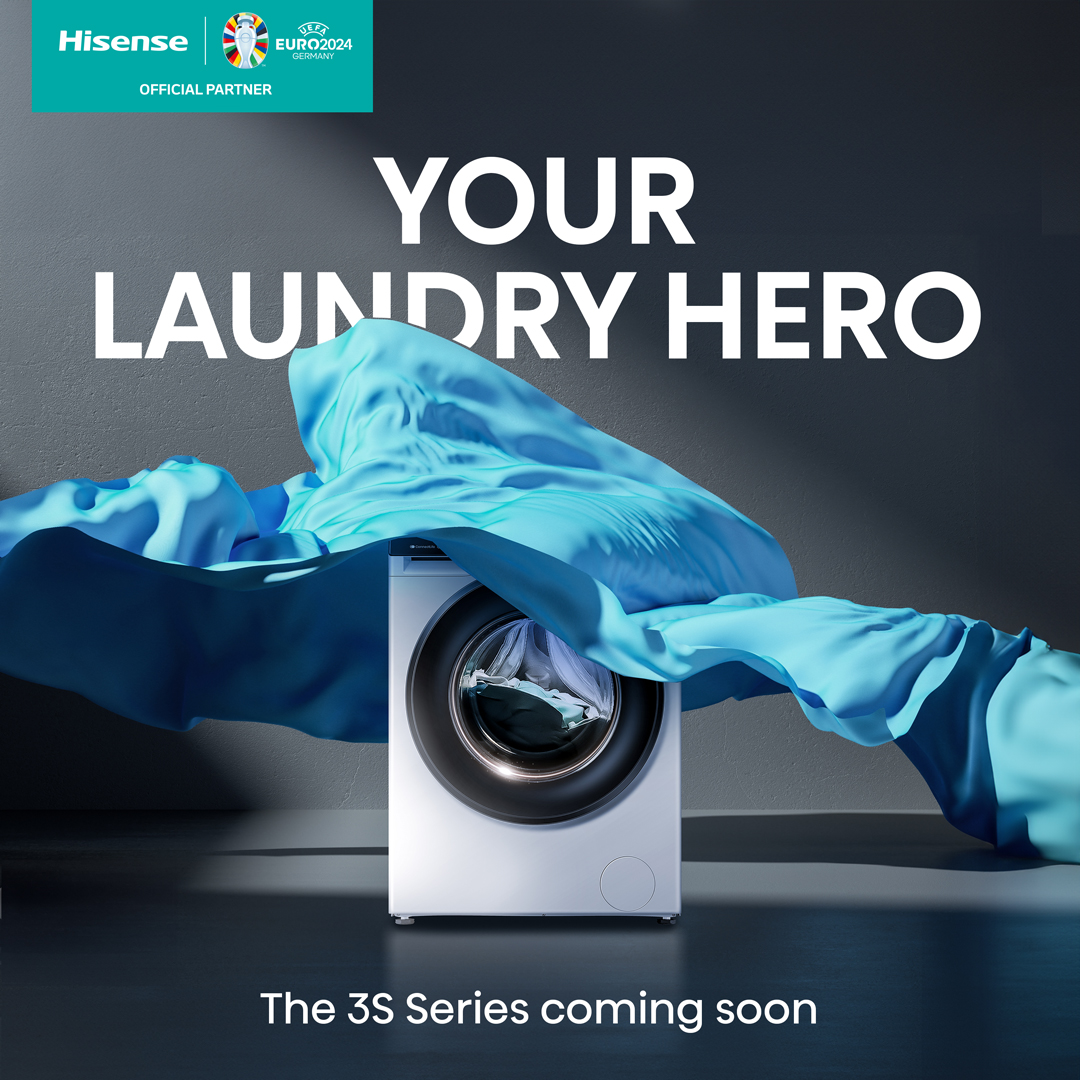 Introducing the latest champion to our line-up of laundry saviours 🦸 Keep your eyes peeled for the 3S Series, for a cleaner tomorrow...​ #Laundry #Hisense3S #LaundryGoals #HomeAppliances #Quality