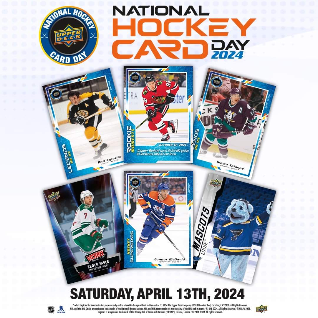 KSProductions9's tweet image. TOMORROW!!!!

Mark your calendars! National Hockey Card Day is back on April 13. Get a FREE pack of NHL trading cards.

Who is your favorite player?