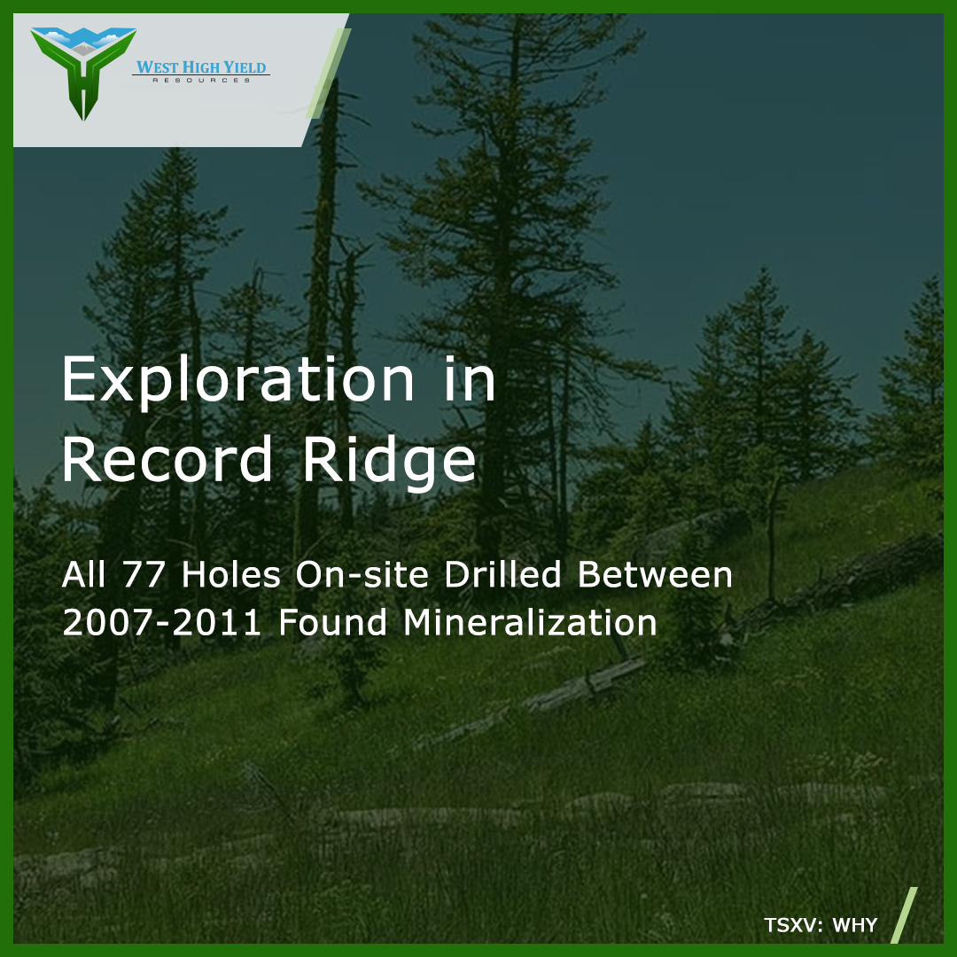 Since 2007, we've been conducting drilling and exploration efforts at Record Ridge. A decade later, the project is in an advanced stage, poised to unlock the site's full potential. 

Learn more: loom.ly/6eafFug

#MiningStock #Magnesium #PennyStocks #TSX #TSXV $WHY $WHY.V