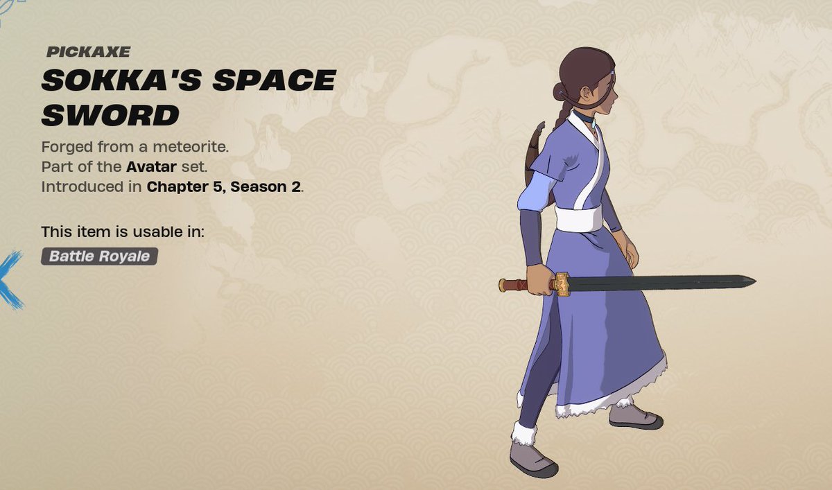 Sokka out here getting 2 harvesting tools but no outfit 😭