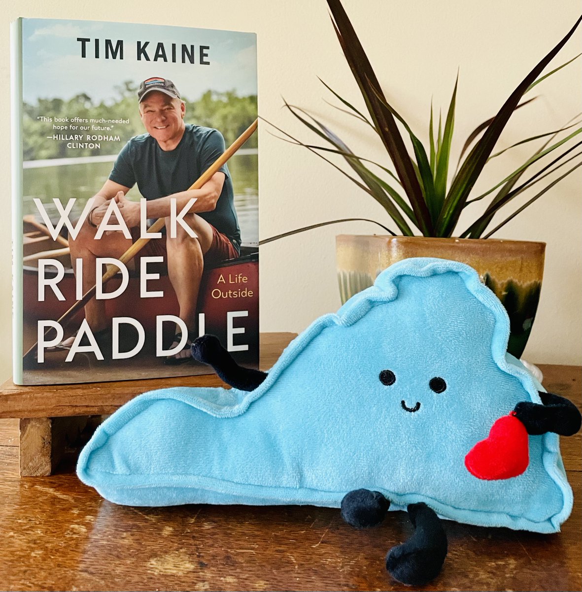 Hey Virginia! It’s a perfect day to #DropEverythingAndRead! Better yet take some advice from Senator Kaine and enjoy life outside in our beloved state, as well! Signed copies of his book Walk, Ride, Paddle are available at the store. -Jen