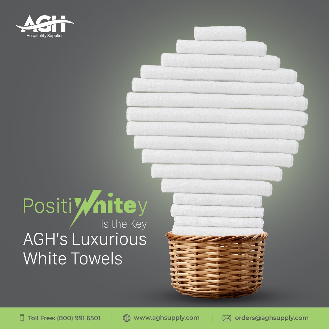 Positi(white)y is a key to a luxurious experience. Discover our classic white towels, a symbol of cleanliness and guest satisfaction, all at competitive prices from AGH Supply.

aghsupply.com/hotel-supplies…

 #aghsupply #hotelmotel #southcarolina #northcarolina #florida #Virginia #usa