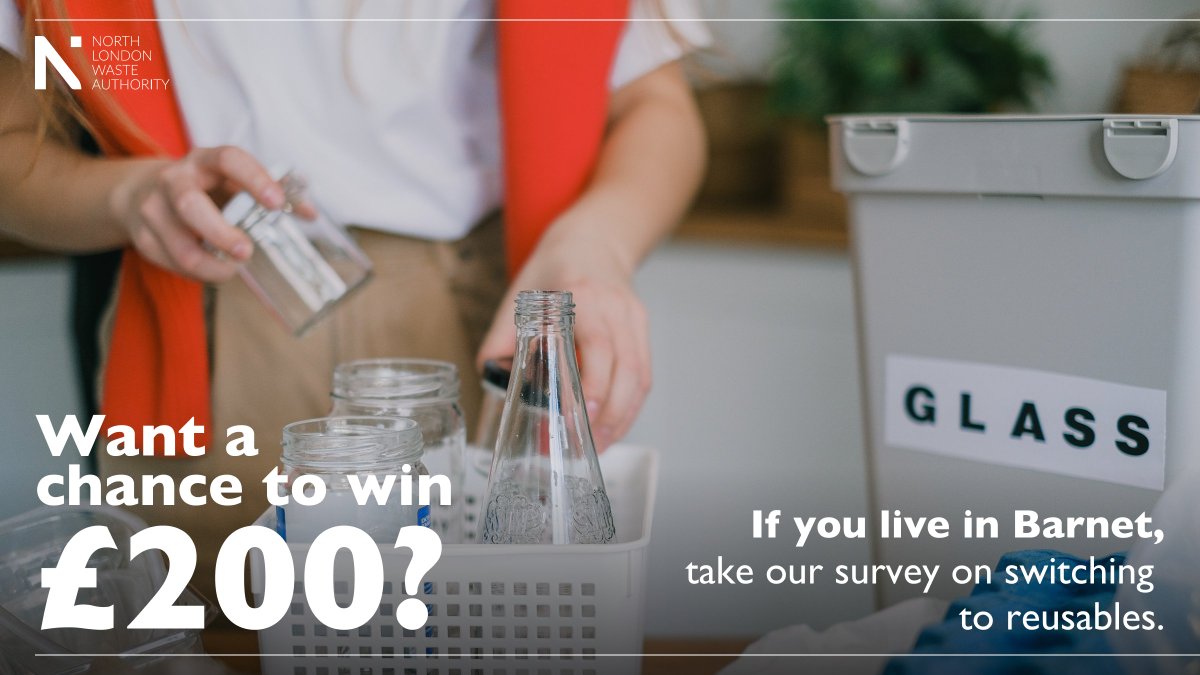 Hey Barnet! Fancy winning £200? 💸 Share your habits with reusables – bottles, cups, bags, and more! 🍶👜 Join our fight against single-use plastics by completing our quick survey. You might just win £200! smartsurvey.co.uk/s/S8HGDW/