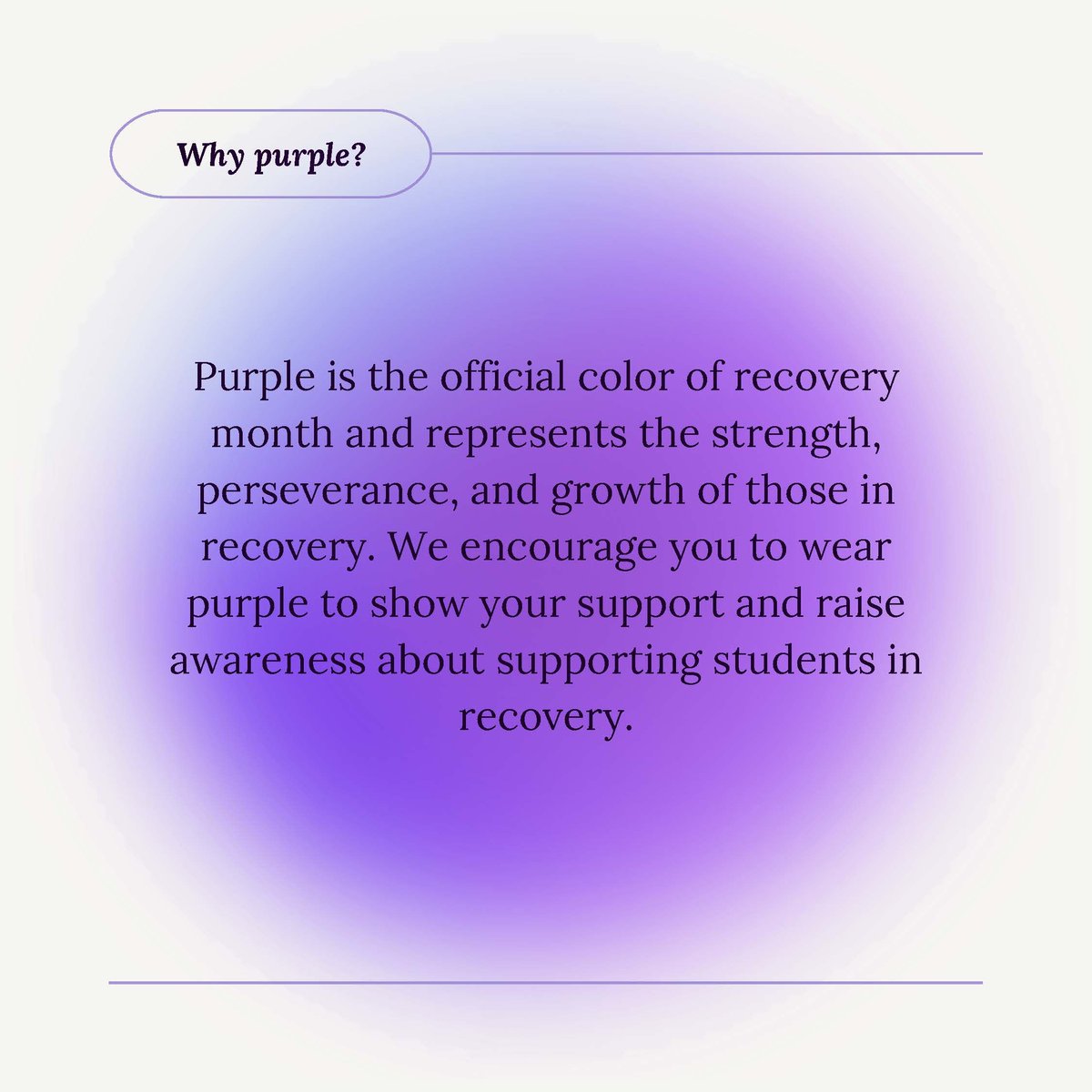 Join NRAP, Nevada's only #collegiaterecoveryprogram, in celebrating #CollegiateRecoveryWeek by wearing #PurpleForRecovery on Monday, April 15th! For more information about why we celebrate #collegiaterecovery, visit: buff.ly/43Xut7j. #WearPurple #CollegiateRecoveryDay