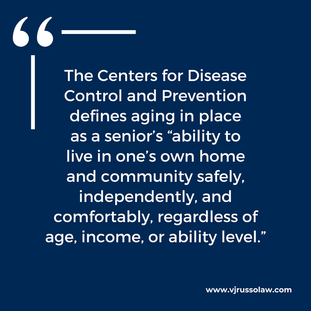 Is aging in place right for you? Careful planning is the best way to accomplish your goal of staying home as you age. If you are considering plans to age in place, read more on our weekly blog! vjrussolaw.com/is-aging-in-pl… #aginginplace #agingadults #seniors #seniorcitizens #homecare