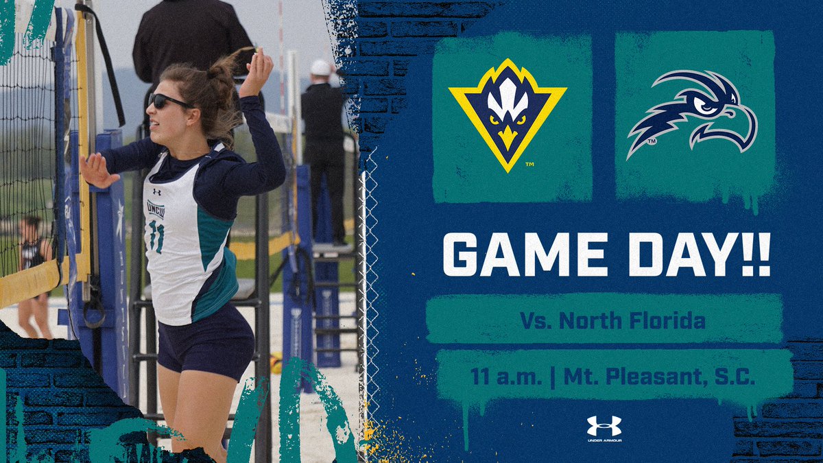 We'll play twice today! ⏰ 11am vs North Florida ⏰ 3 p.m. at Col. of Charleston