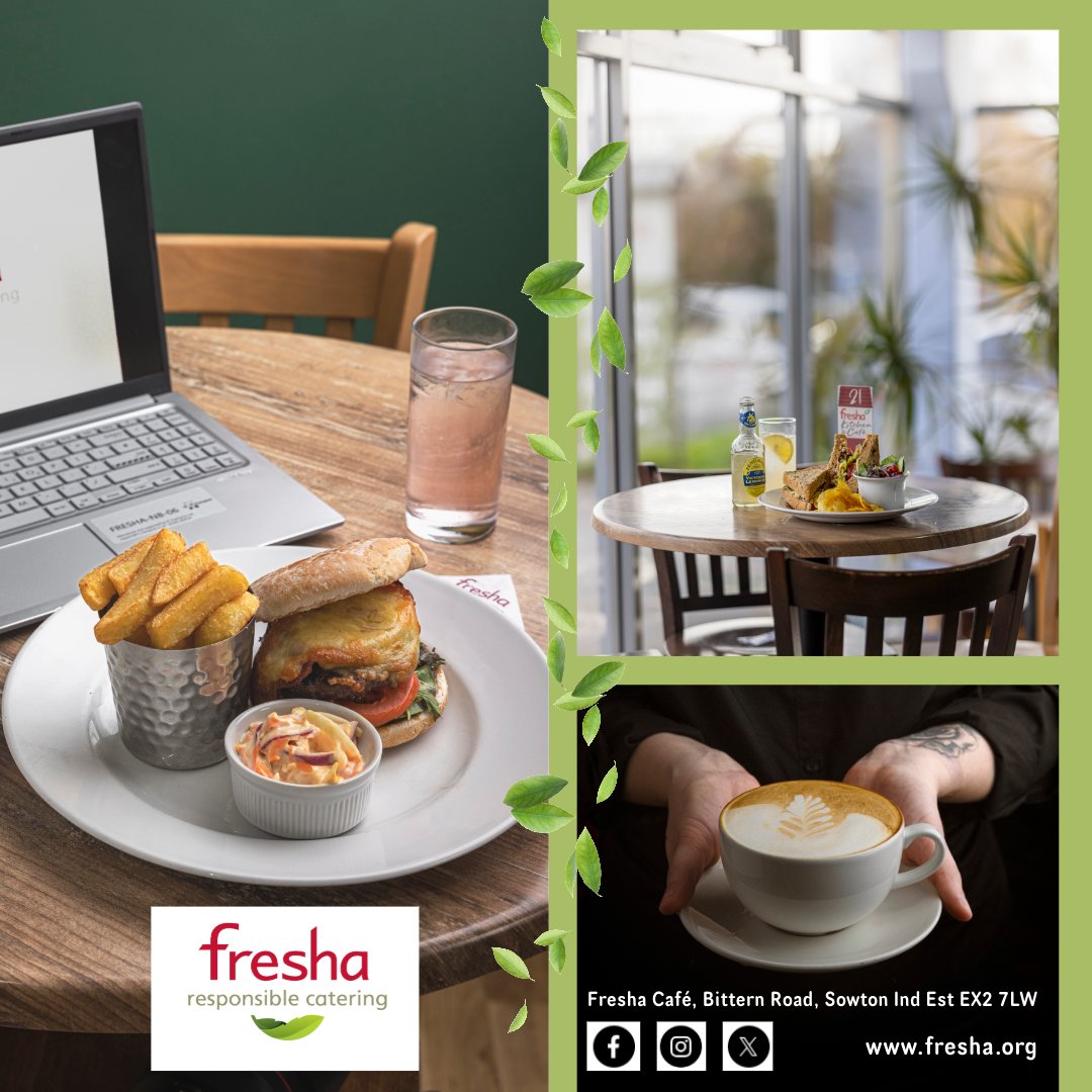 Need to escape your home office now the Easter holidays are over? Bring your laptop and enjoy our remote working environment. Sip on your favourite drink, indulge in tasty food and let the Fresha Café surroundings fuel your productivity.
#freewifi #freeparking #visitexeter