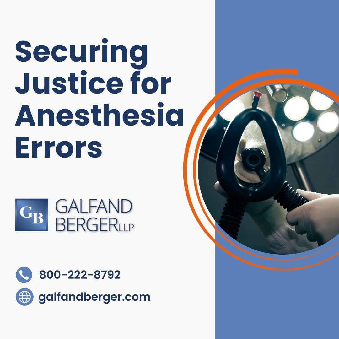 Anesthesia errors during surgery can have life-altering consequences. Galfand Berger LLP holds healthcare providers accountable for preventable medical mistakes. Schedule a free consultation today.

#Attorneys #Lawyers #MedicalMalpractice #AnesthesiaError #YourInjuryOurFight