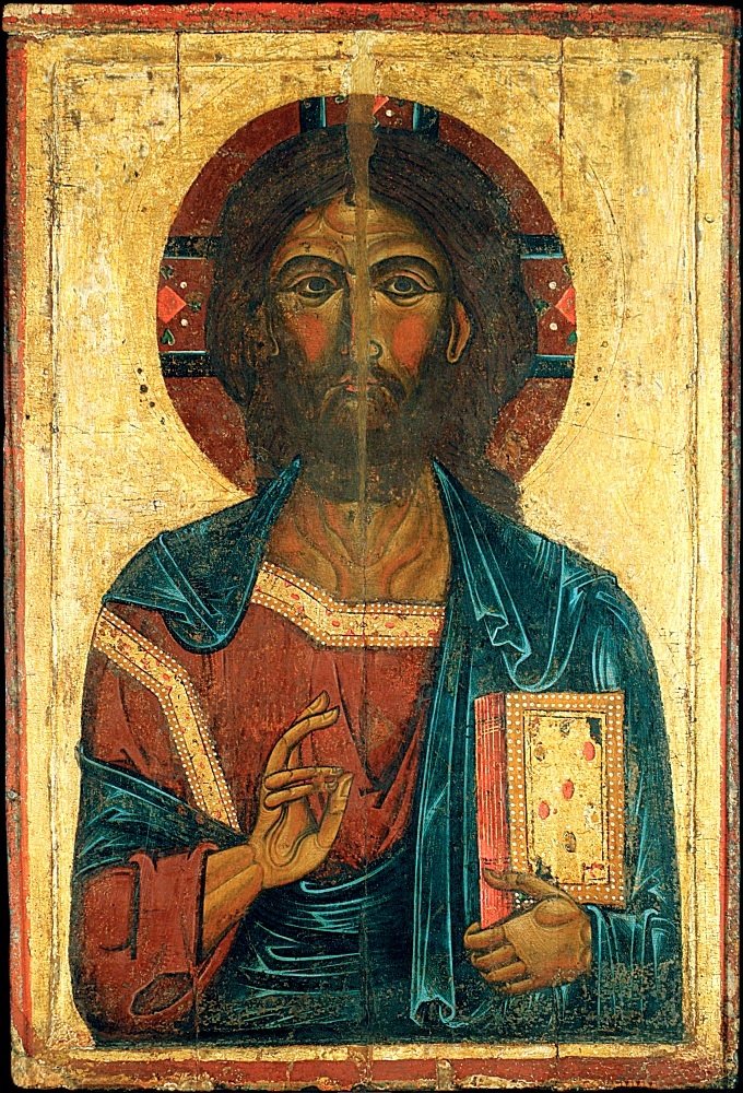 Russian Icon of Christ Pantocrator, ca.1200
