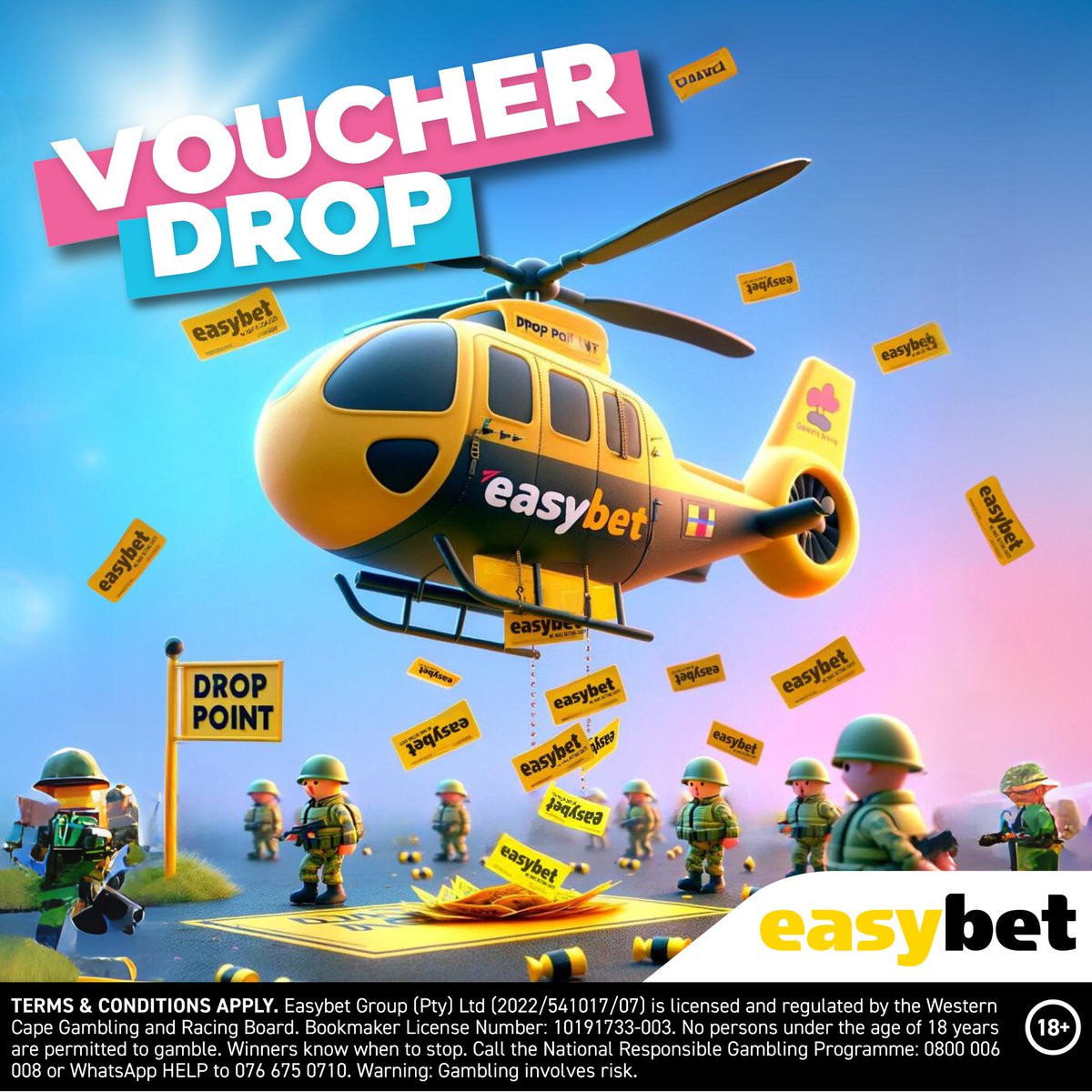🎟️Brace yourselves, it's Voucher Drop o'clock! 🎁 Your chance to snag a FREE Easybet voucher is coming tonight at 8 PM! Act fast, stay sharp—everyone's waiting! 🔥💸 Don't miss out on the fun, yellow army! 🚀 #VoucherDrop #Easybet