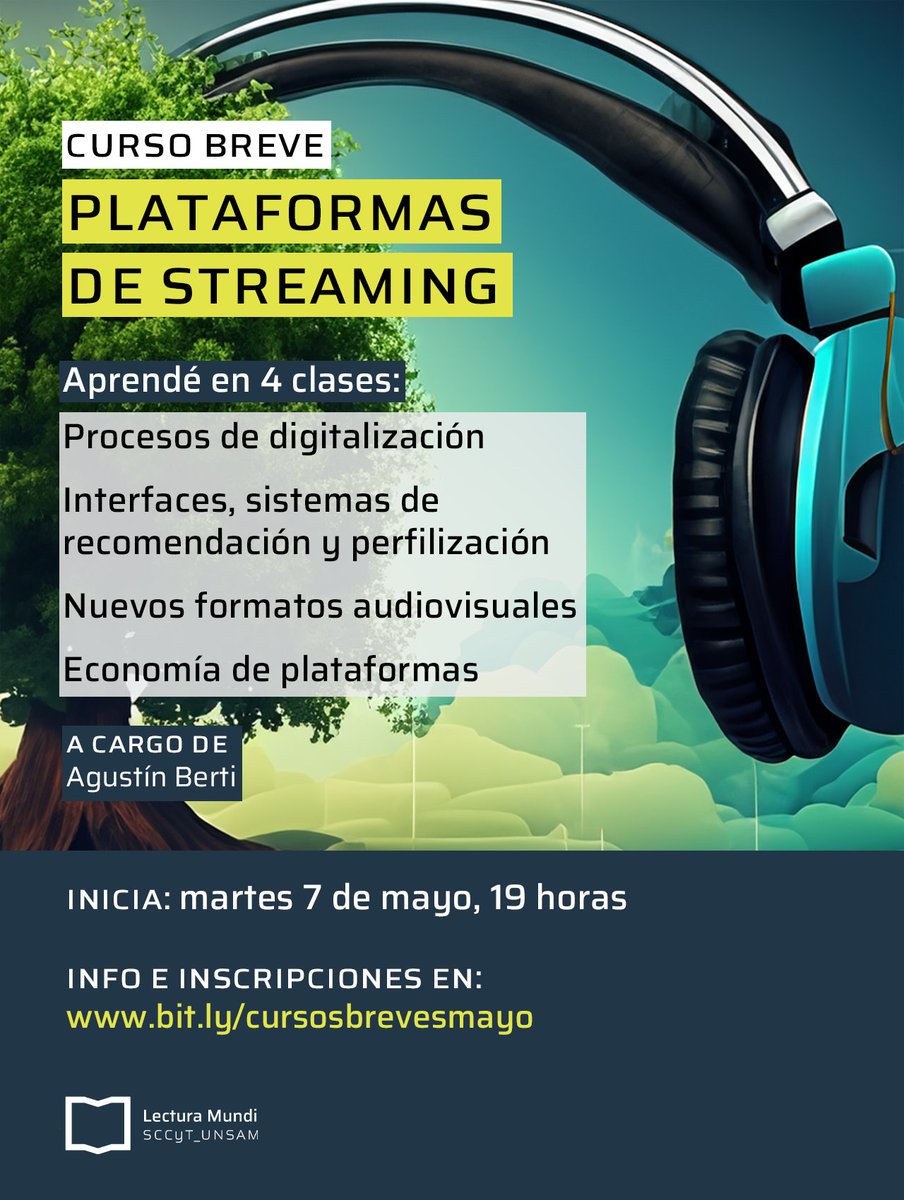 📲 ¿A dónde van las cosas cuando entran al mundo virtual? ¿Cómo podemos pensar la nueva economía de la atención? ¿Cómo funciona el sistema de recomendación de contenidos? Vamos a explorar estas y otras preguntas en el curso 'Plataformas de streaming' 👉 bit.ly/cursosbrevesma…