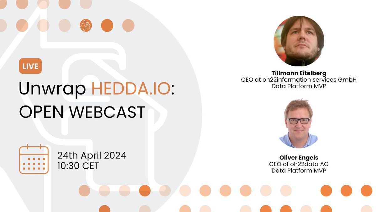 Automate your processes with HEDDA.IO event architecture. Want to know how? Register  here buff.ly/47NZXxW for out free webcast with @oengels and @_Tillmann. #datamanagement #dataquality
